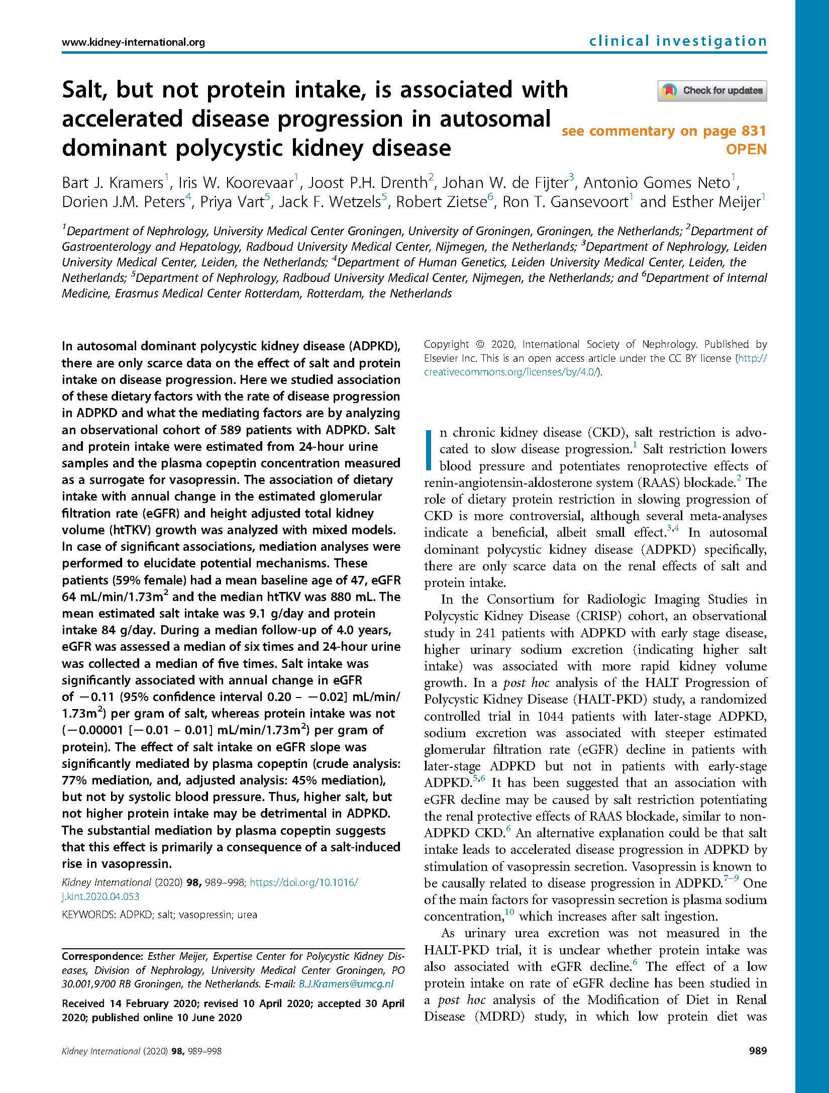 10 Salt, But Not Protein Intaklerated Disease Progression In 1