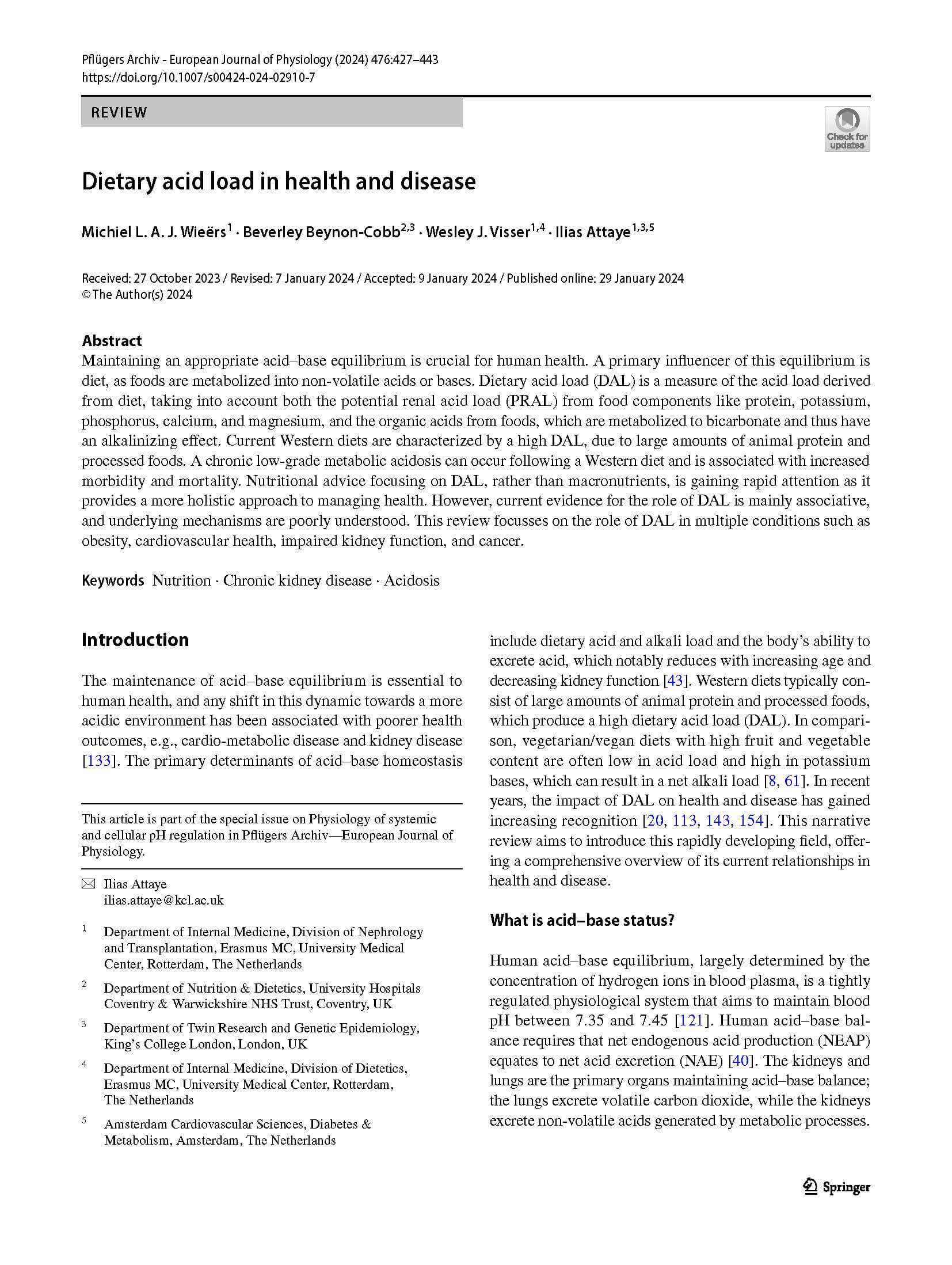 13 Dietary Acid Load In Health And Disease 1